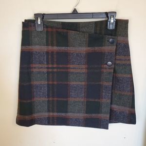 Plaid Wrap Skirt